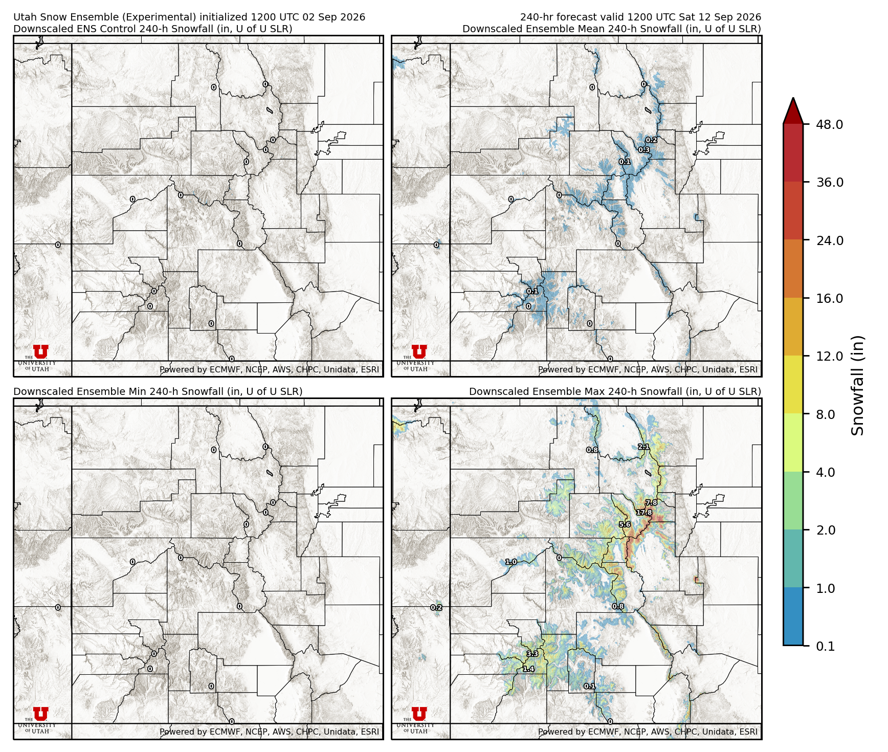 Click to enlarge the NAEFS precipitation Latest NAEFS total precipitation forecast