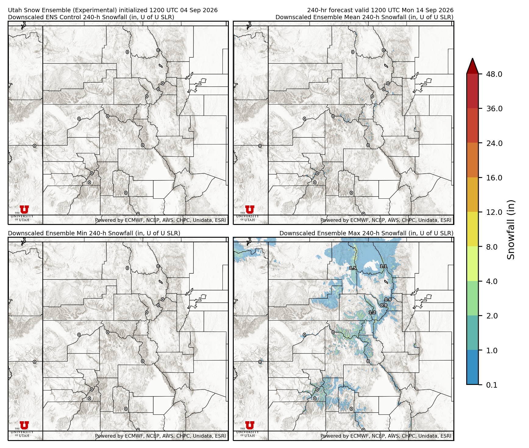 Click to enlarge the NAEFS precipitation Latest NAEFS total precipitation forecast