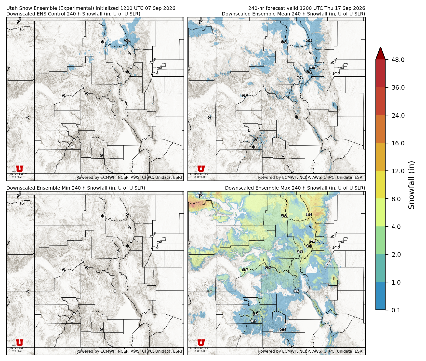 Click to enlarge the NAEFS precipitation Latest NAEFS total precipitation forecast