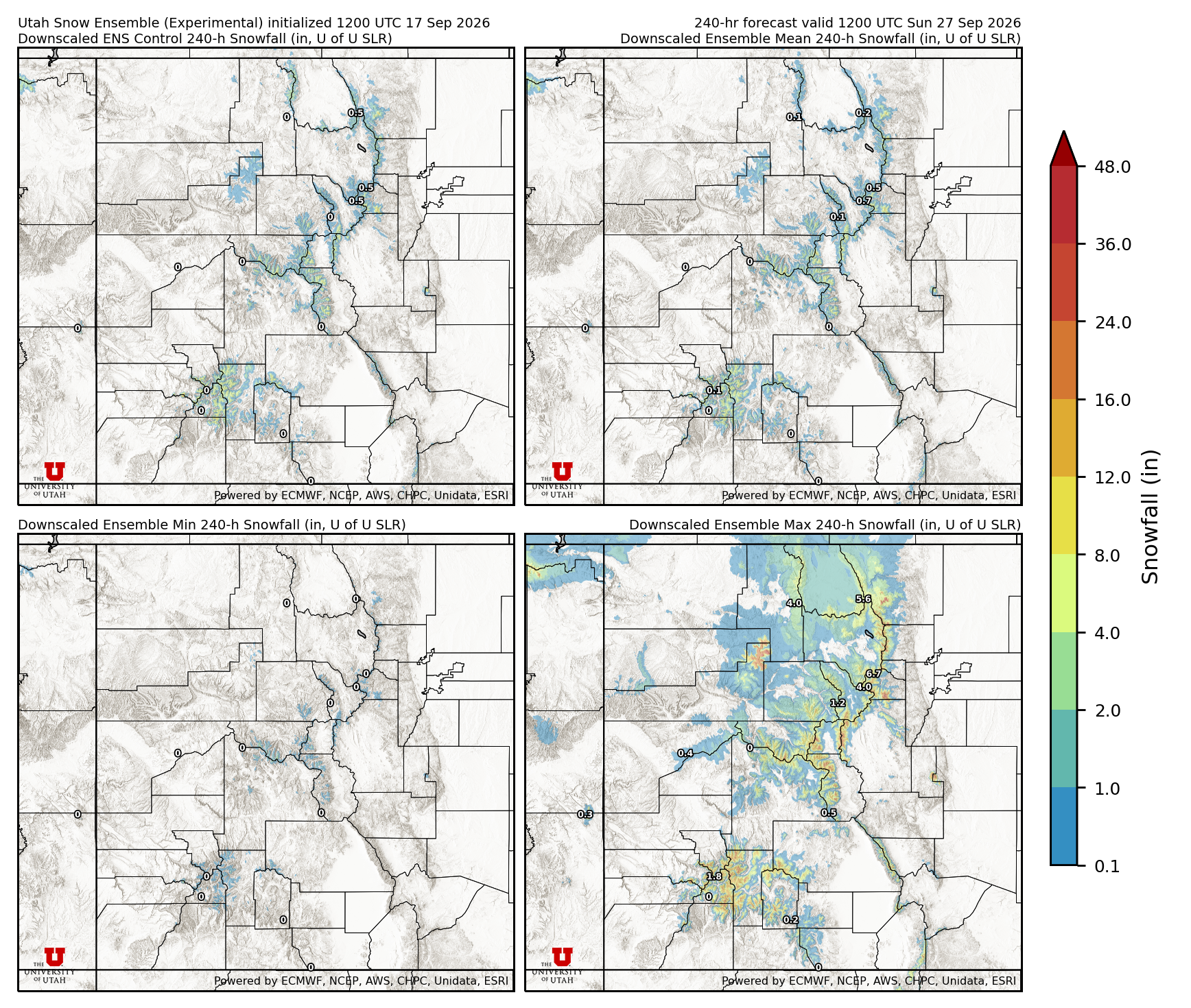 Click to enlarge the NAEFS precipitation Latest NAEFS total precipitation forecast