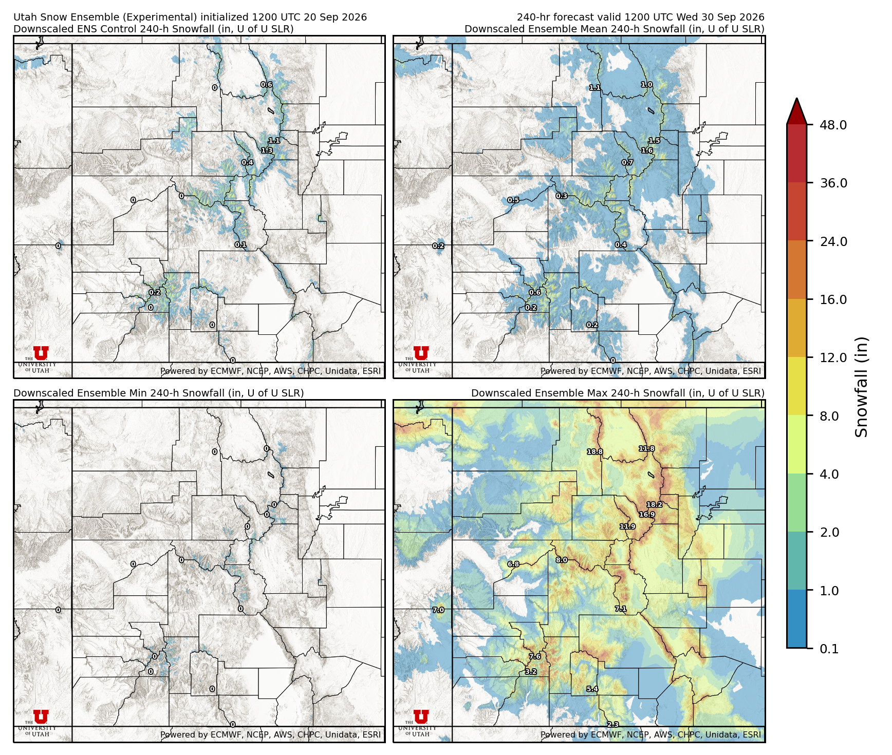 Click to enlarge the NAEFS precipitation Latest NAEFS total precipitation forecast