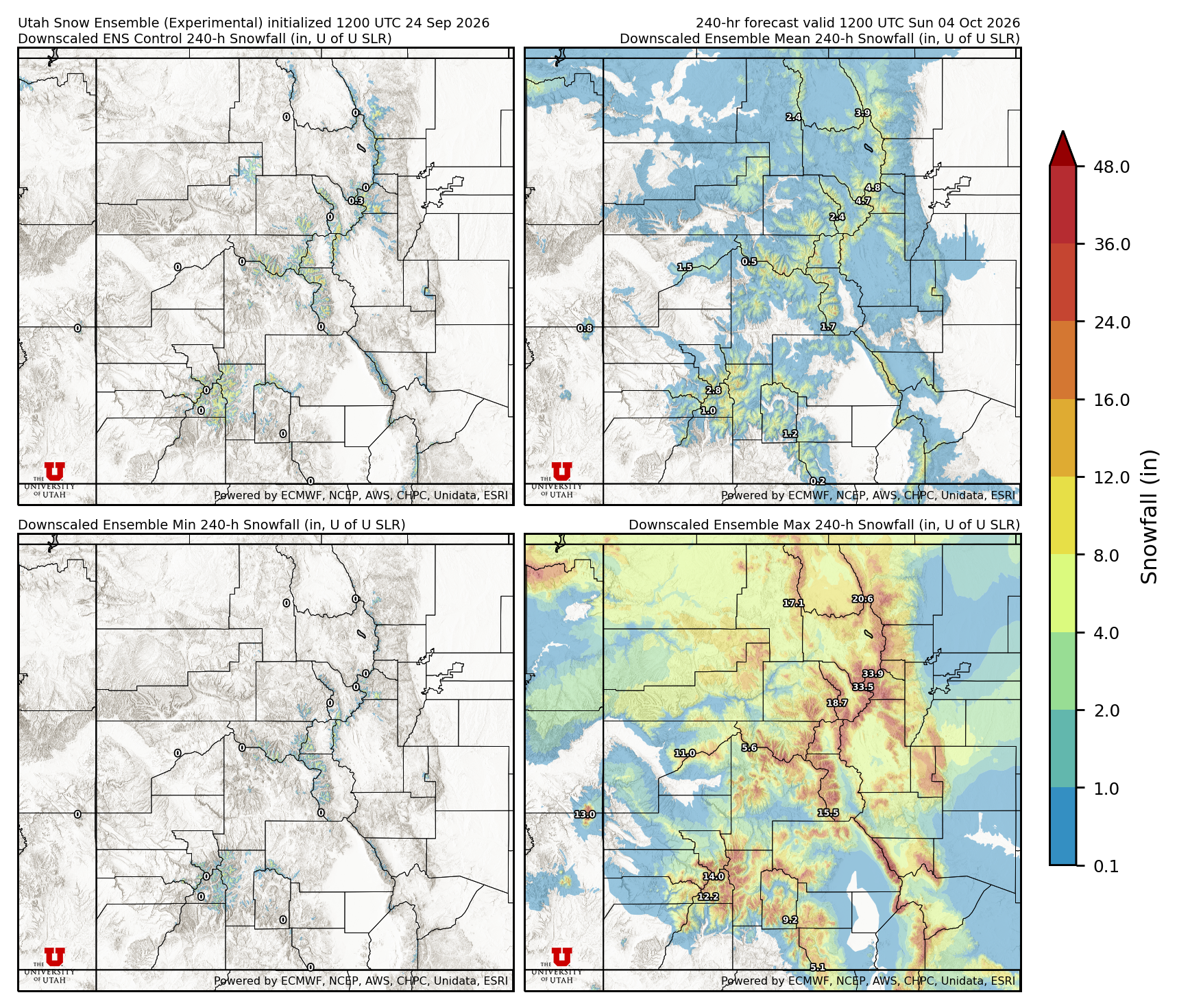 Click to enlarge the NAEFS precipitation Latest NAEFS total precipitation forecast