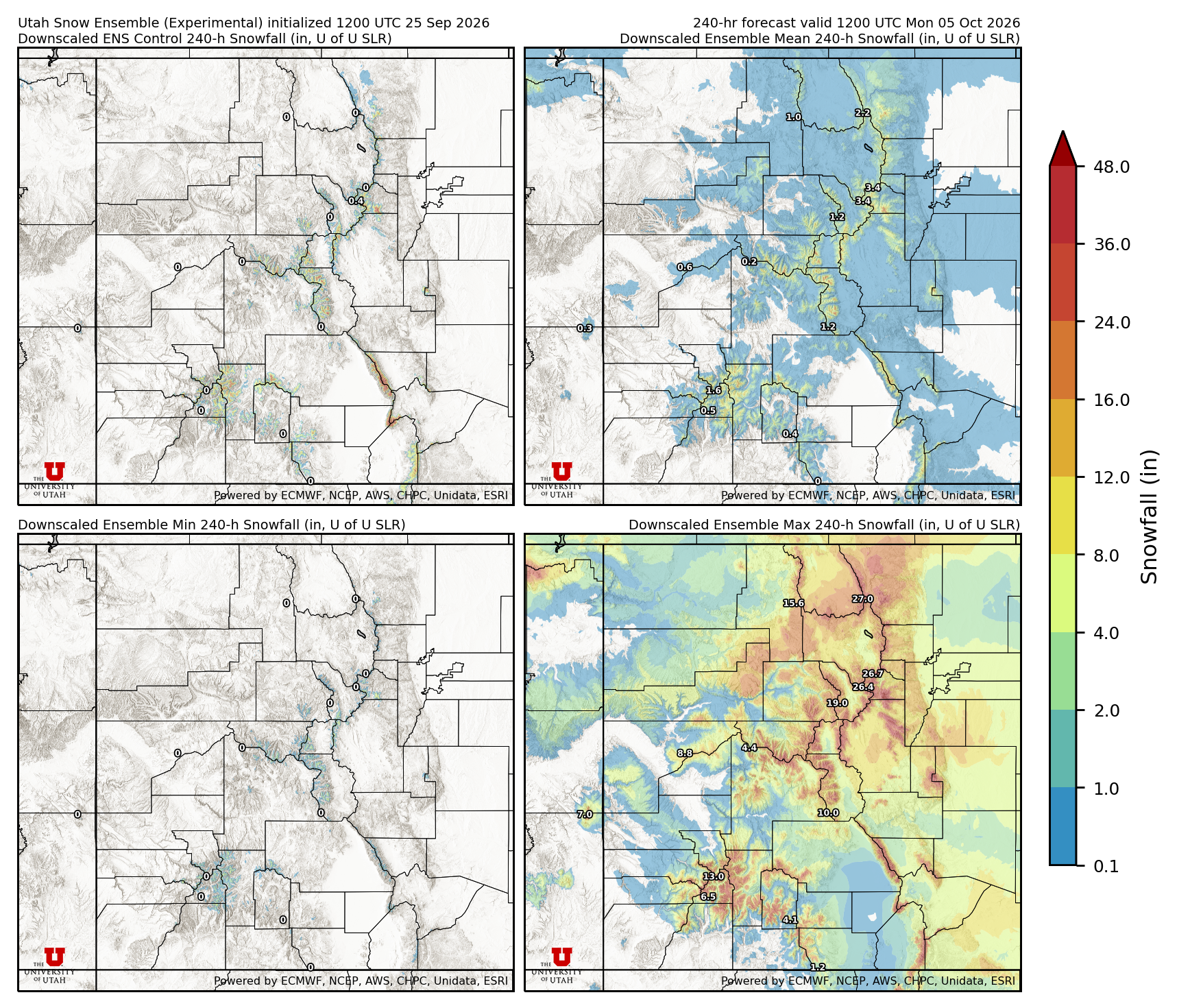 Click to enlarge the NAEFS precipitation Latest NAEFS total precipitation forecast