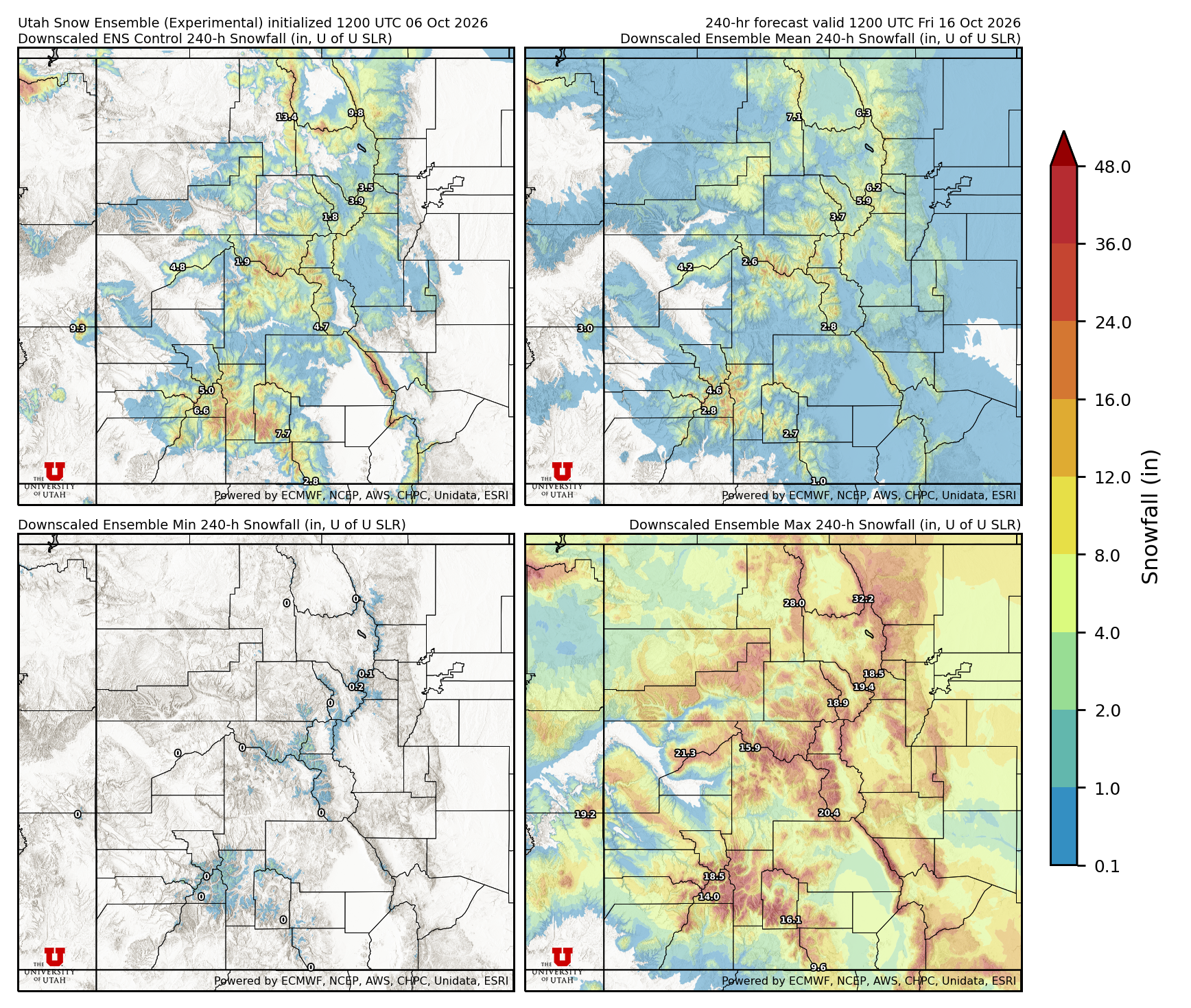 Click to enlarge the NAEFS precipitation Latest NAEFS total precipitation forecast
