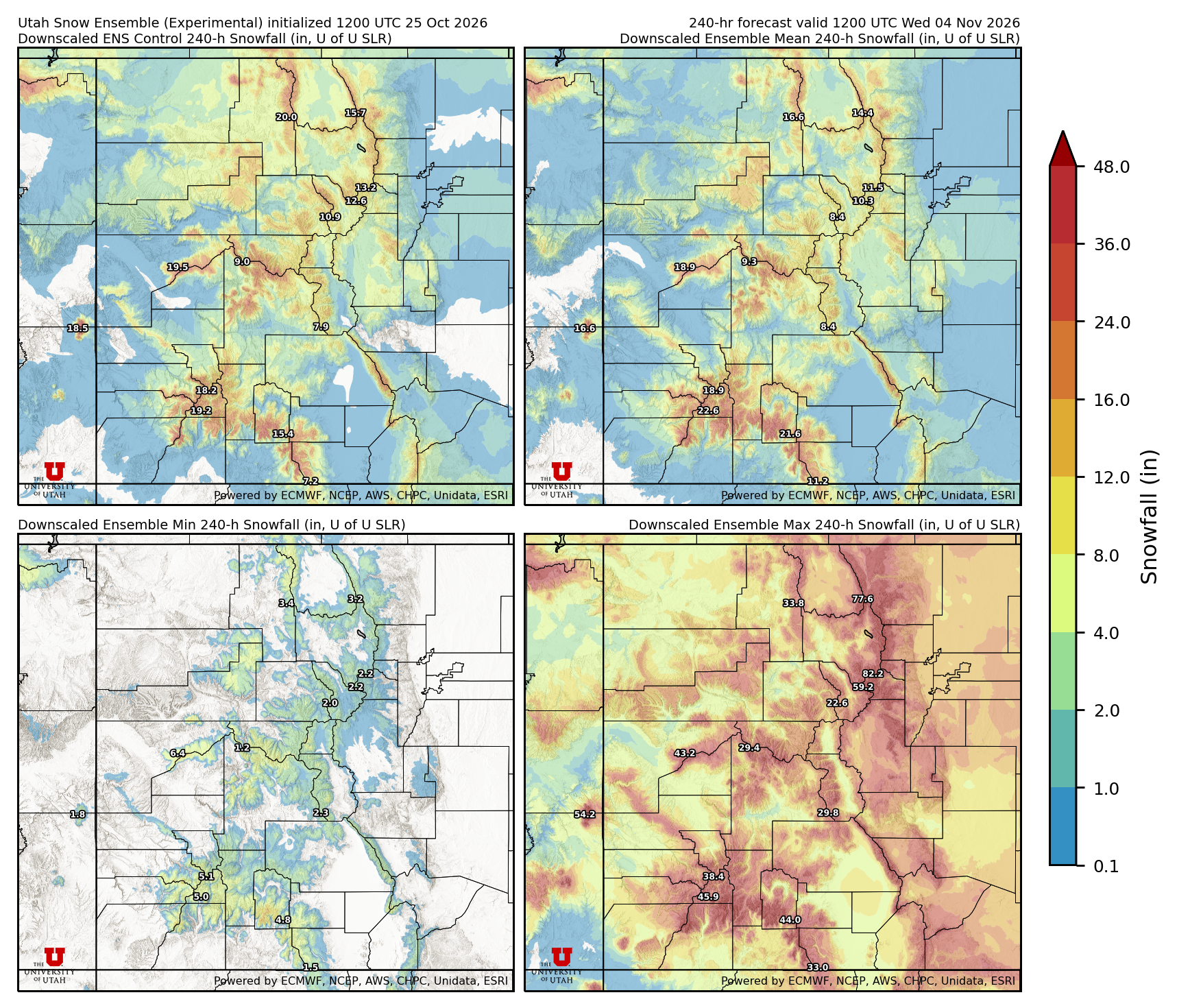 Click to enlarge the NAEFS precipitation Latest NAEFS total precipitation forecast