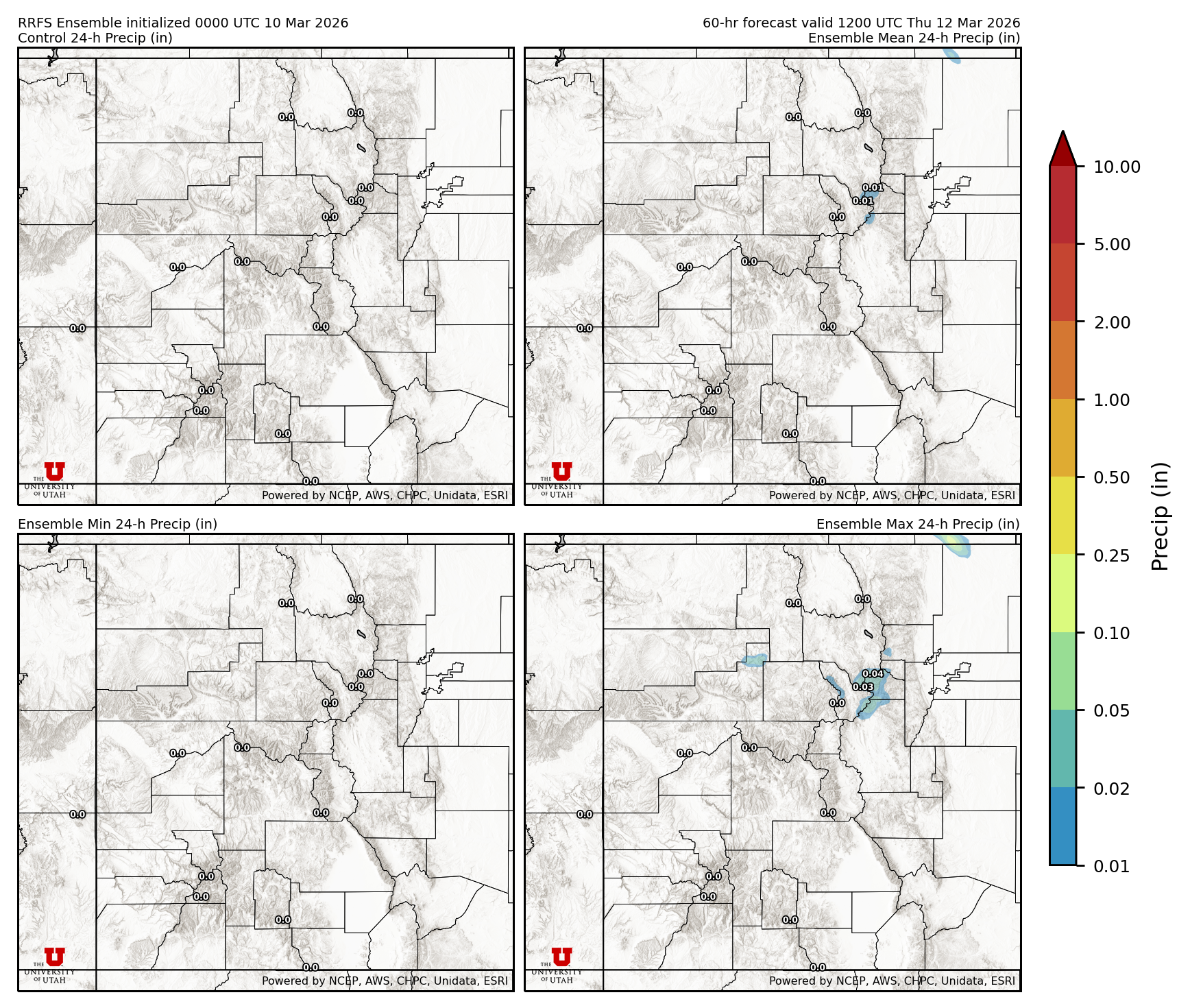 Click to enlarge the SFEF precipitation Latest RRFS total precipitation forecast