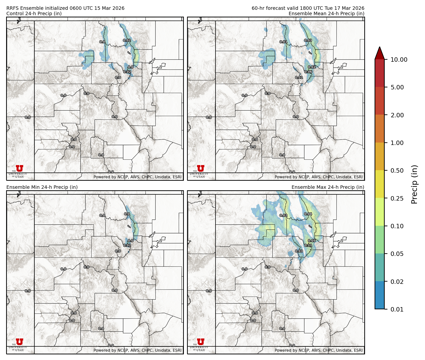 Click to enlarge the SFEF precipitation Latest RRFS total precipitation forecast