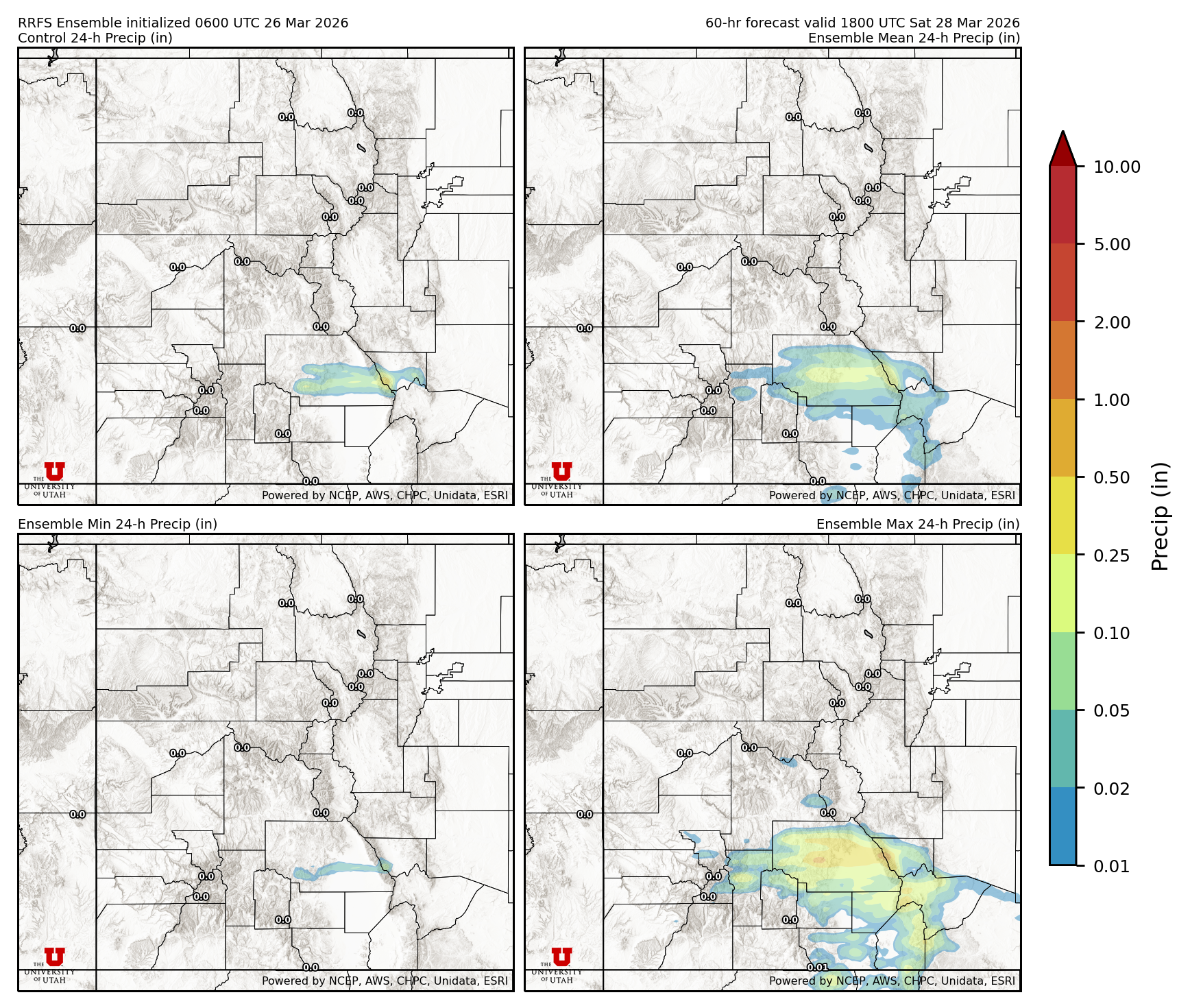 Click to enlarge the SFEF precipitation Latest RRFS total precipitation forecast