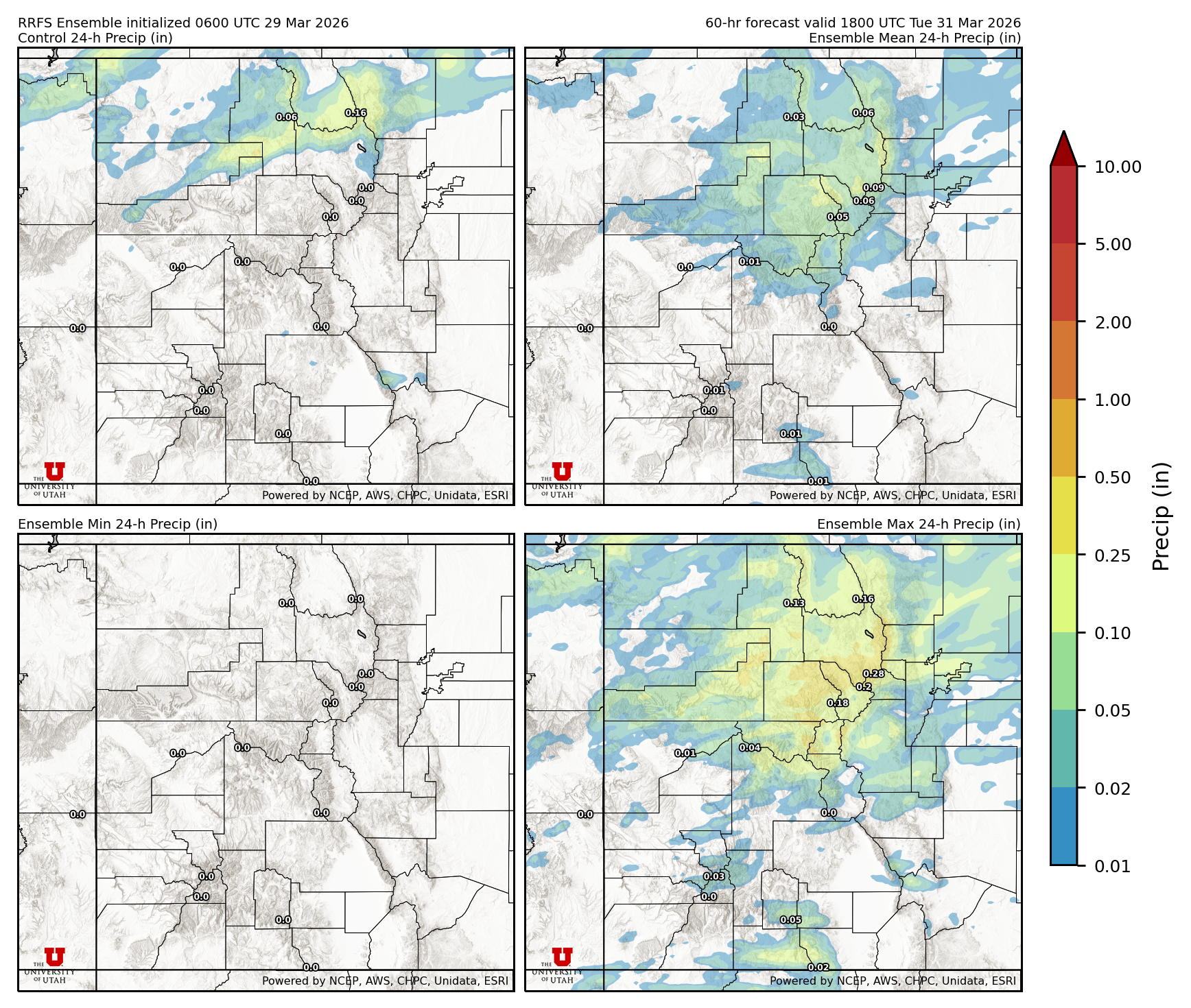 Click to enlarge the SFEF precipitation Latest RRFS total precipitation forecast