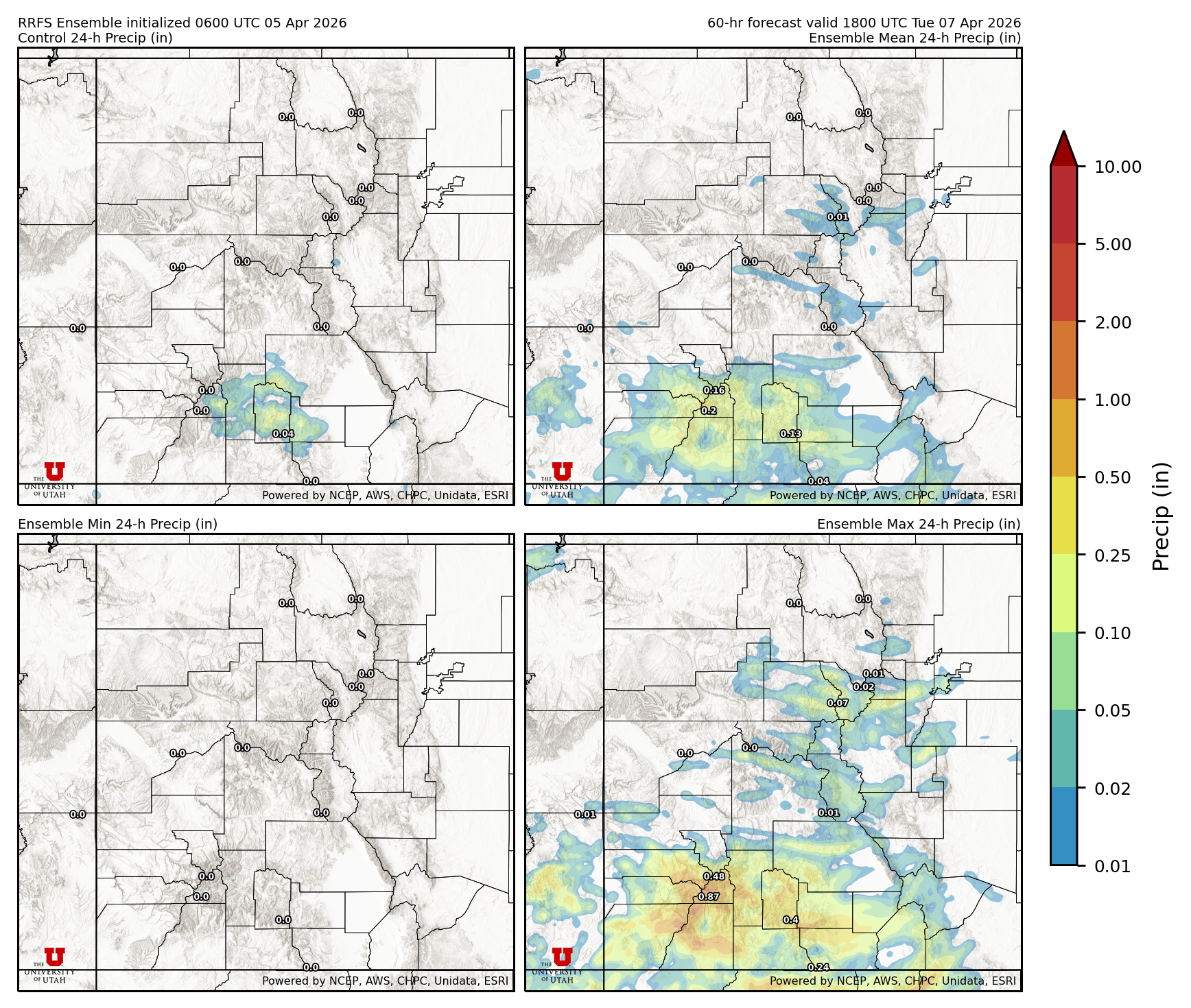 Click to enlarge the SFEF precipitation Latest RRFS total precipitation forecast
