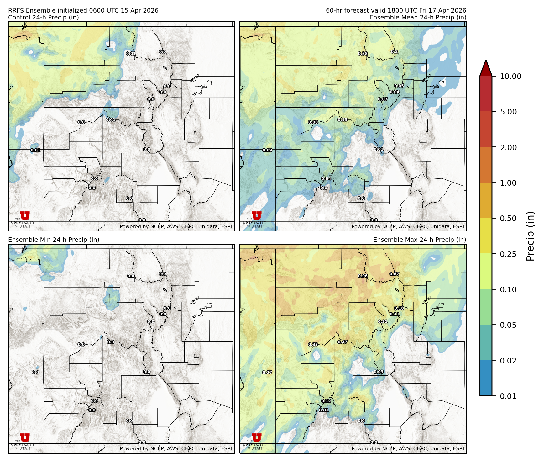 Click to enlarge the SFEF precipitation Latest RRFS total precipitation forecast