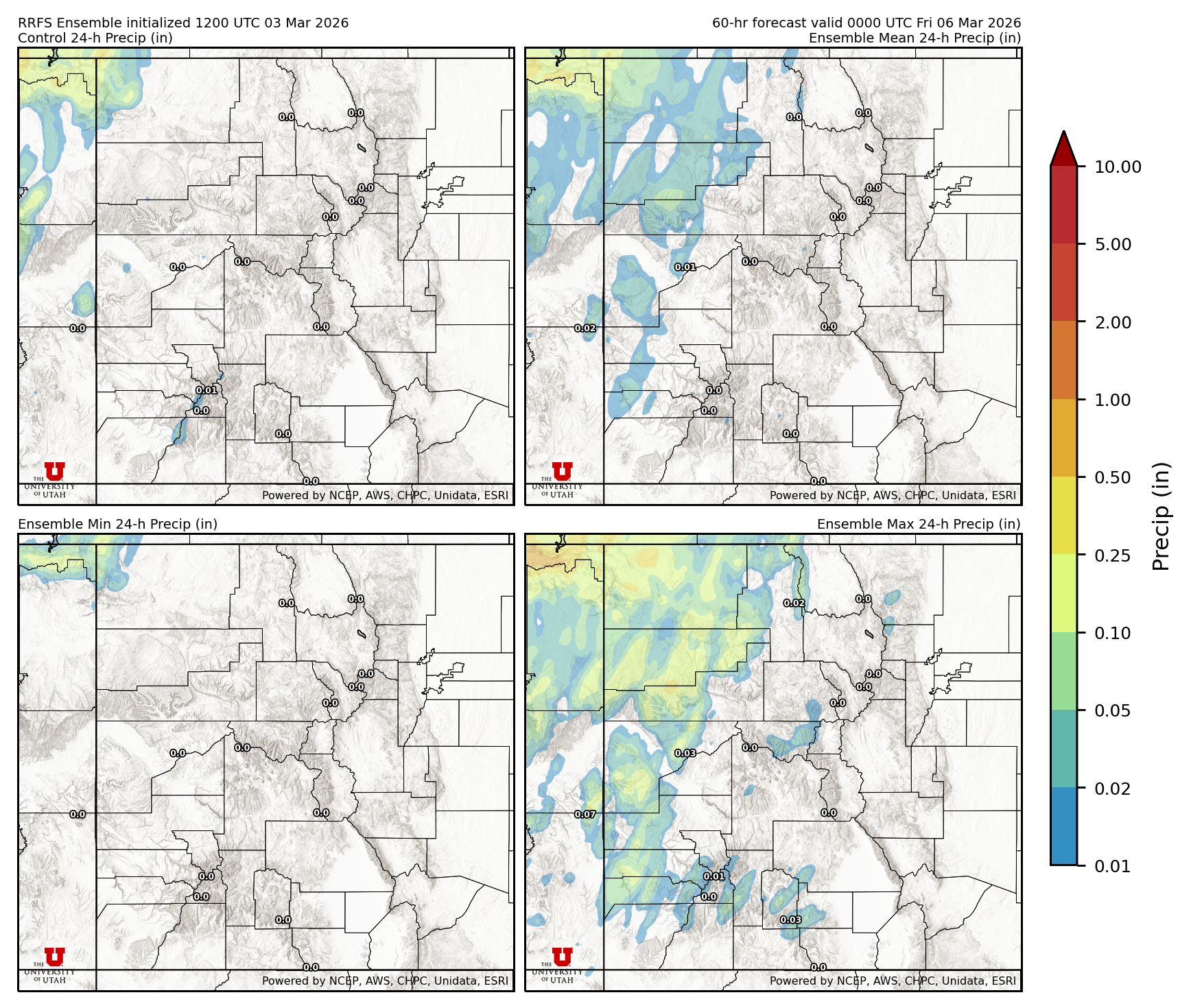 Click to enlarge the SFEF precipitation Latest RRFS total precipitation forecast