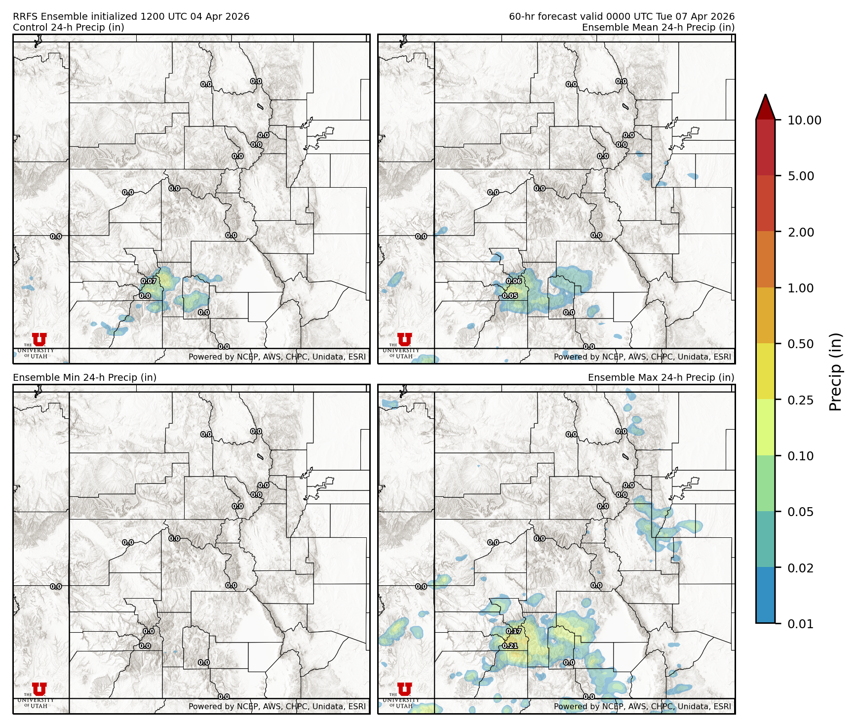 Click to enlarge the SFEF precipitation Latest RRFS total precipitation forecast