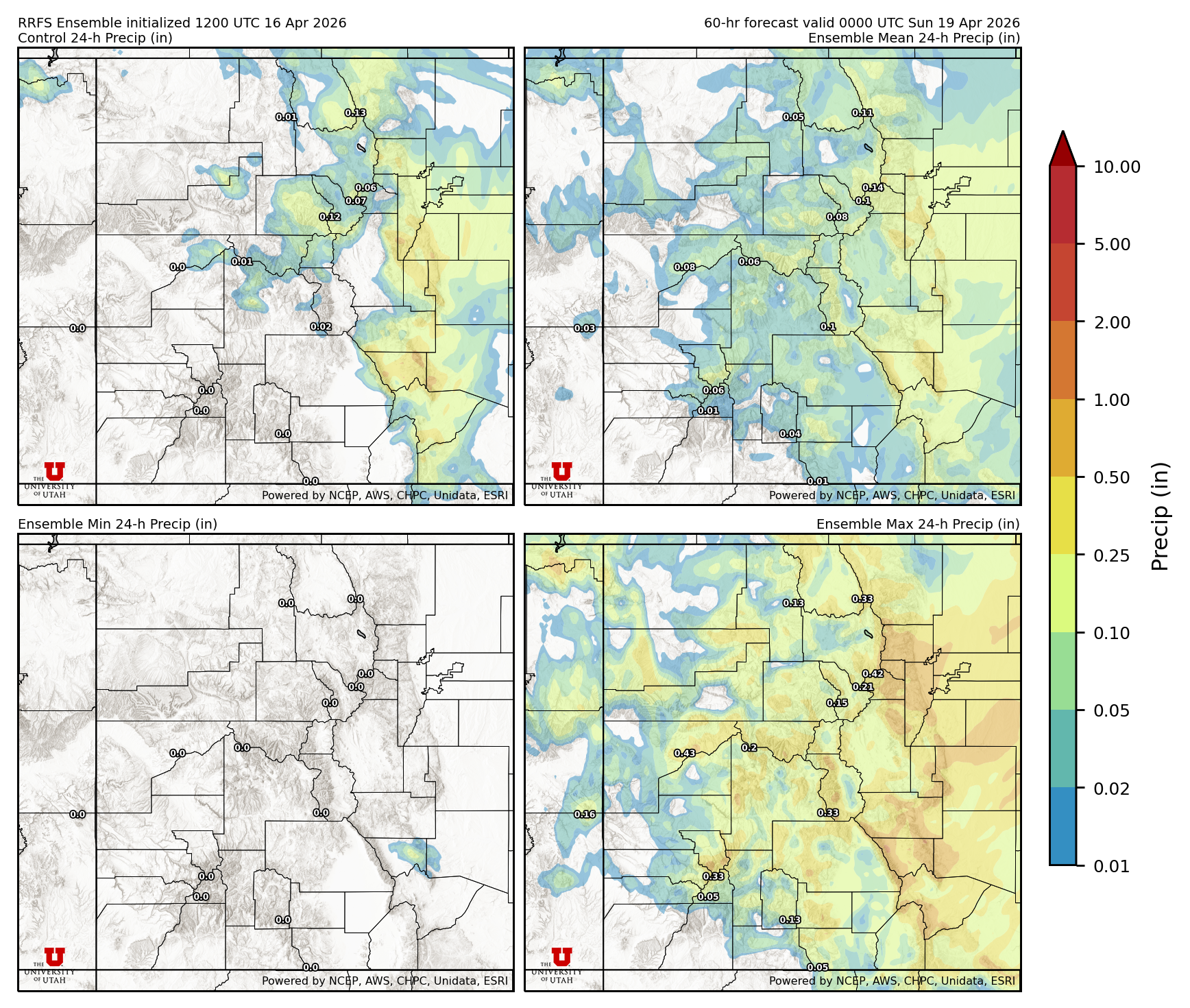 Click to enlarge the SFEF precipitation Latest RRFS total precipitation forecast