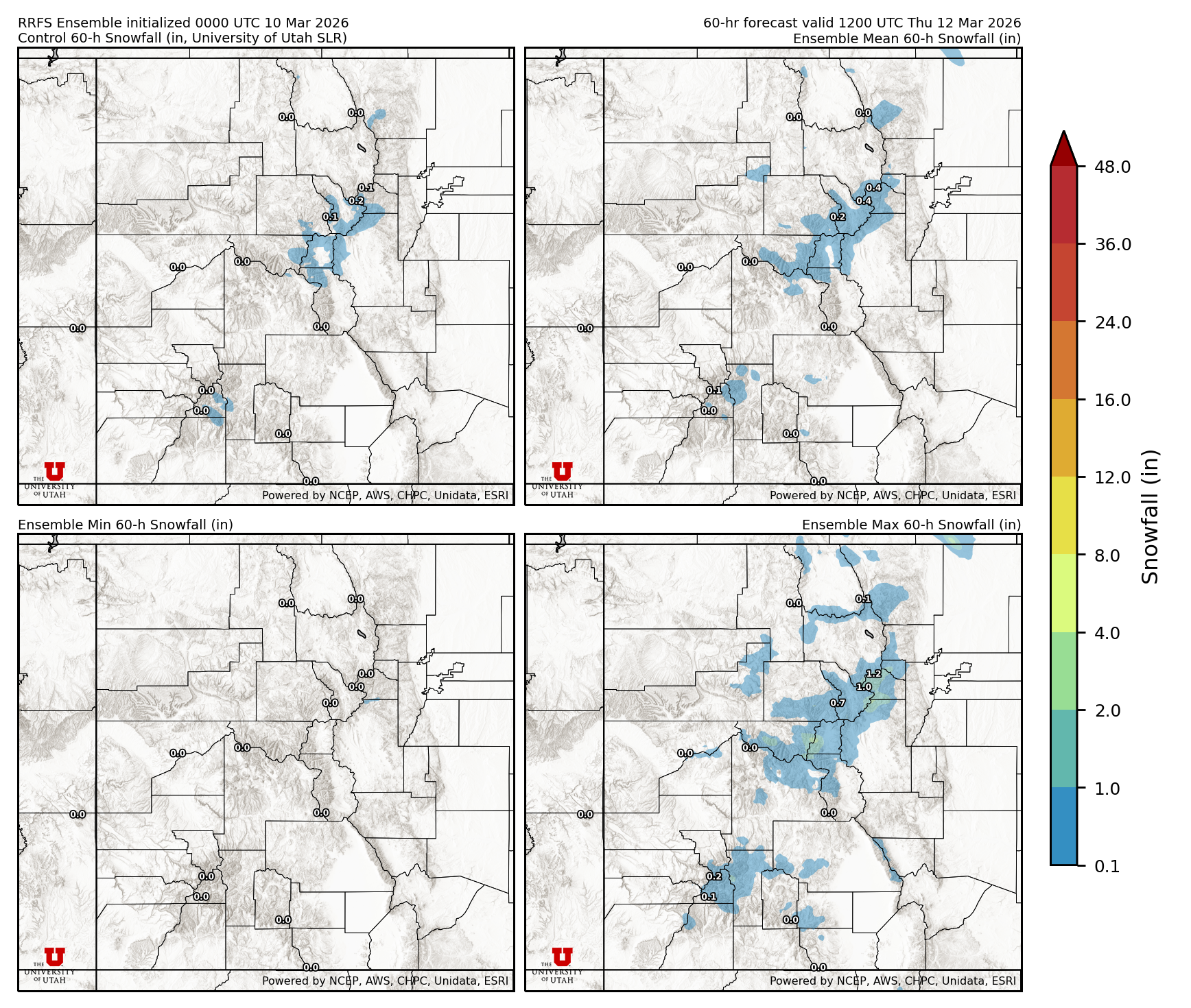 Click to enlarge the SFEF precipitation Latest RRFS snow forecast