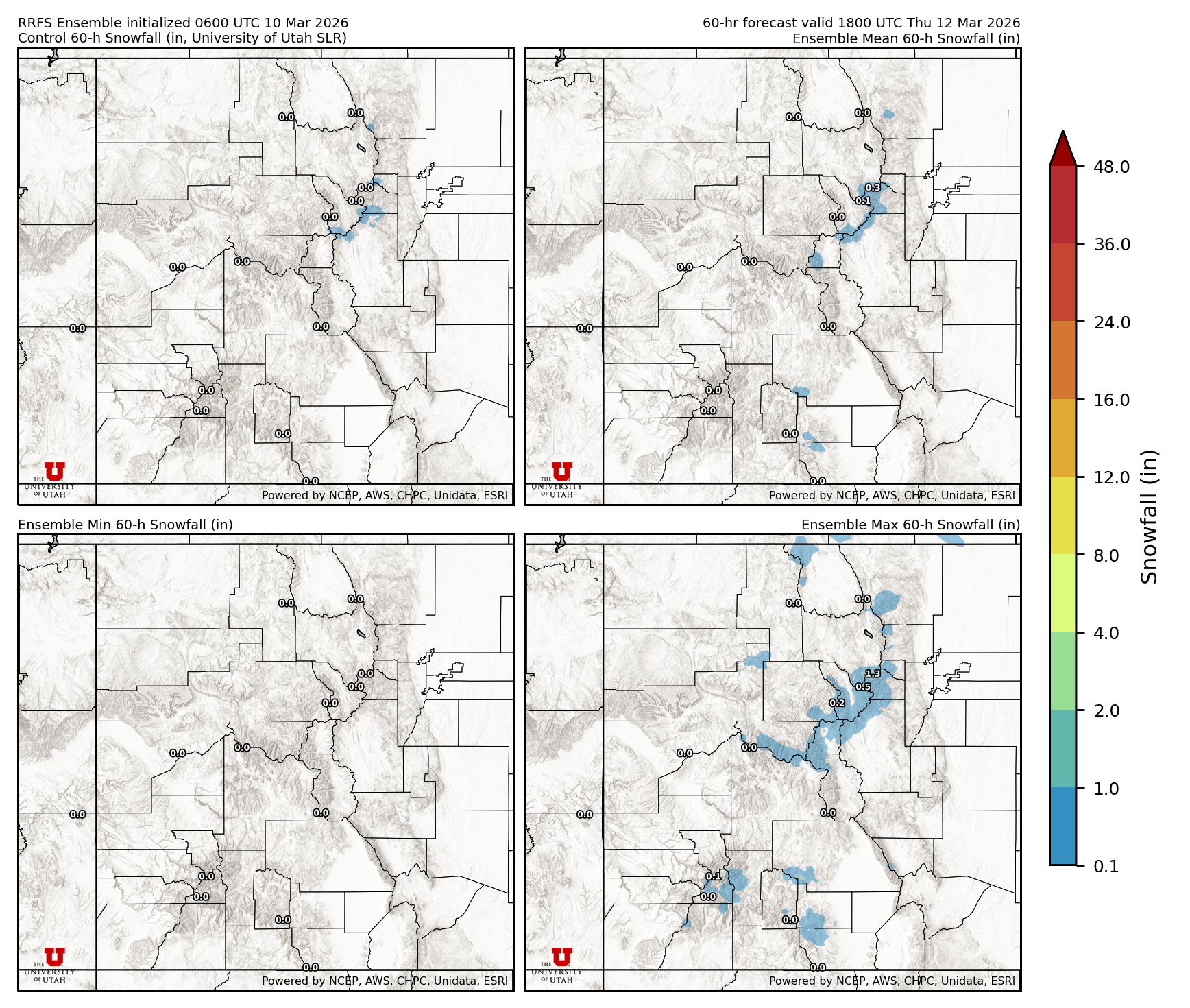 Click to enlarge the SFEF precipitation Latest RRFS snow forecast