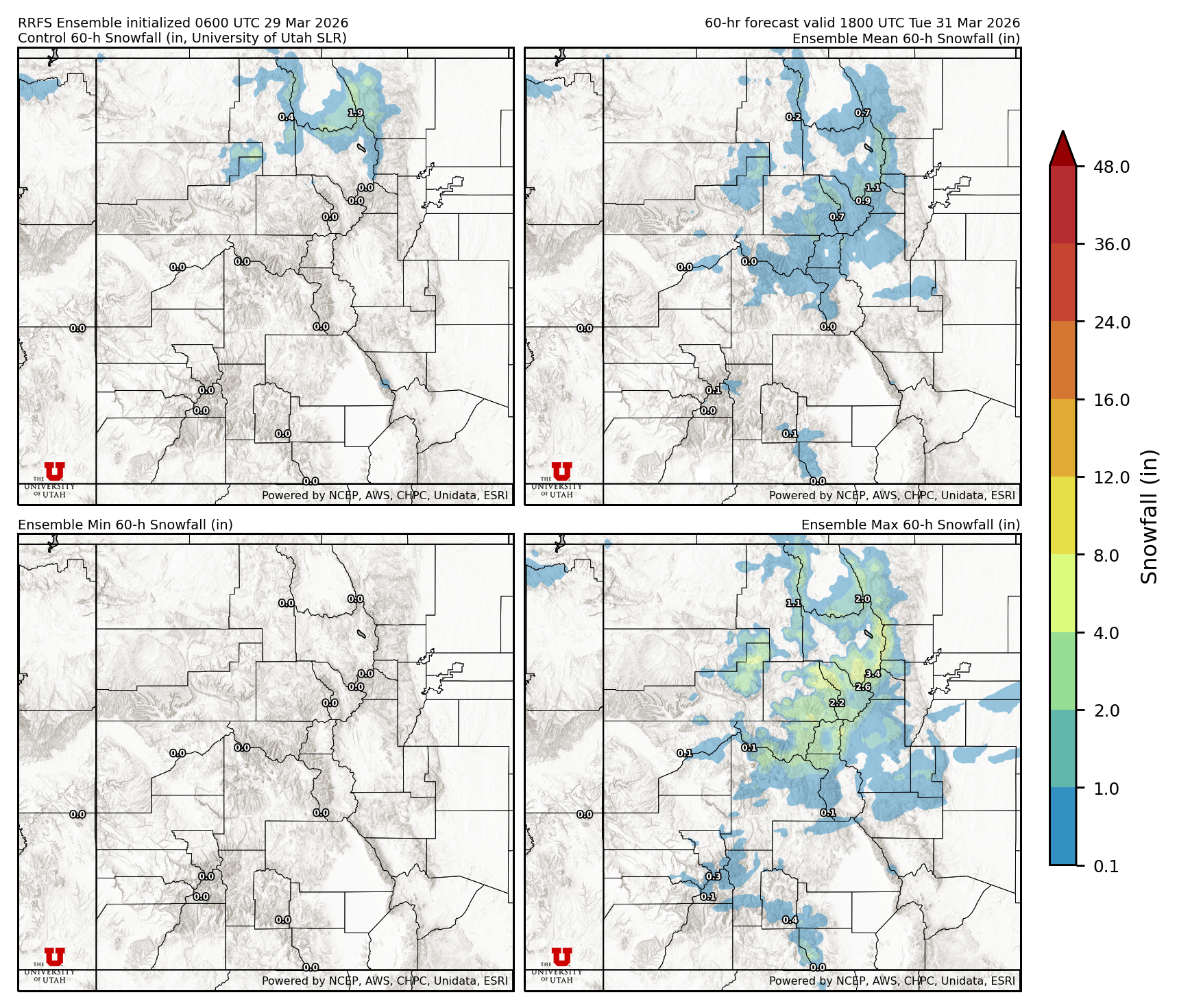 Click to enlarge the SFEF precipitation Latest RRFS snow forecast
