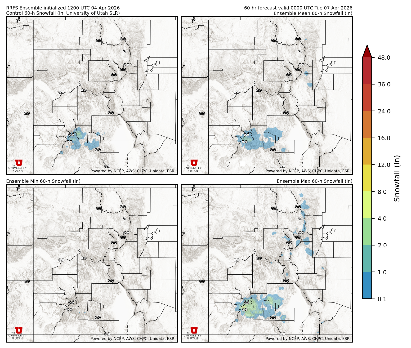 Click to enlarge the SFEF precipitation Latest RRFS snow forecast