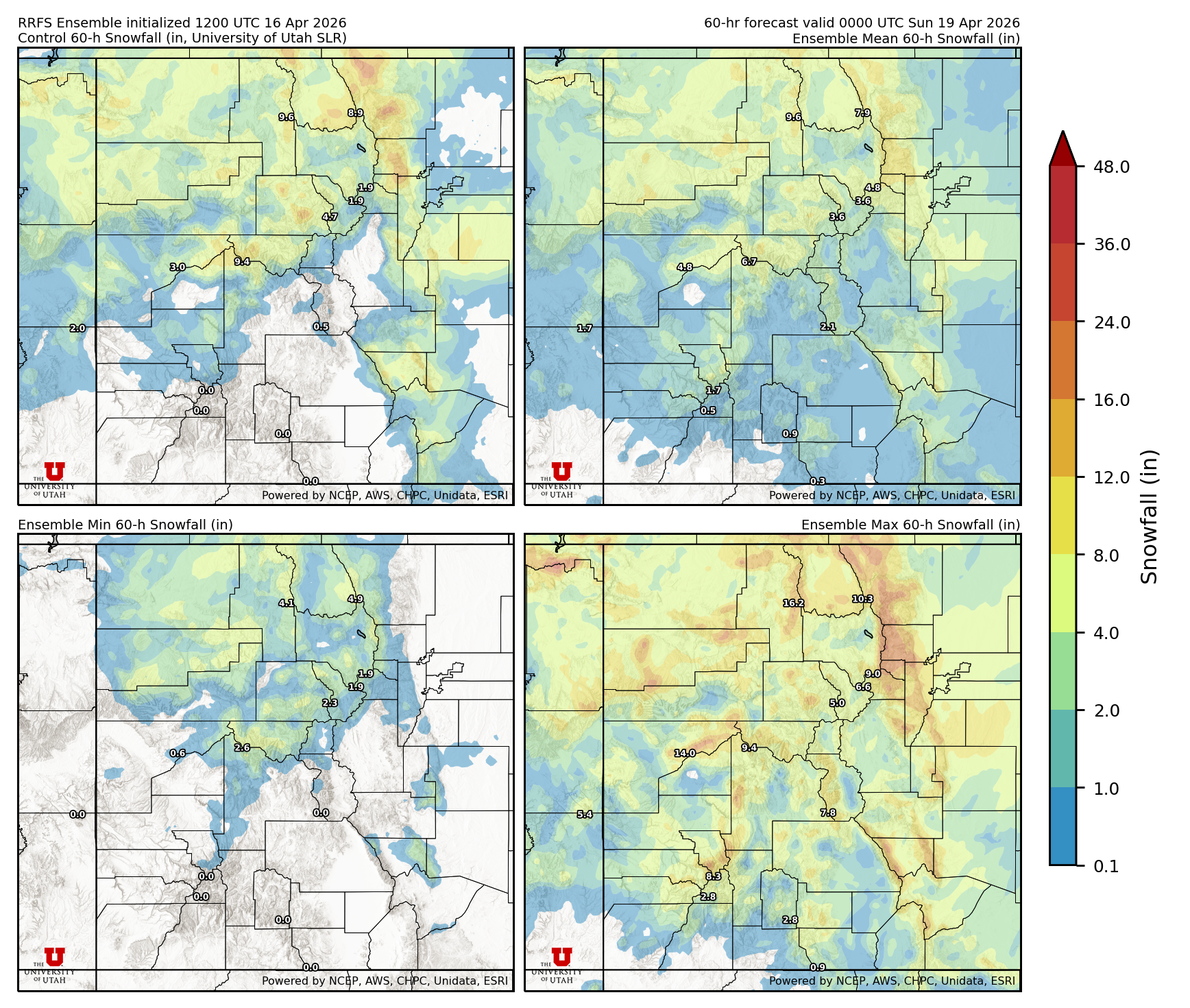 Click to enlarge the SFEF precipitation Latest RRFS snow forecast
