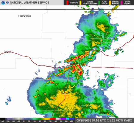 latest image of Albuquerque,NM. radar