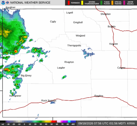 latest image of Riverton,WY. radar