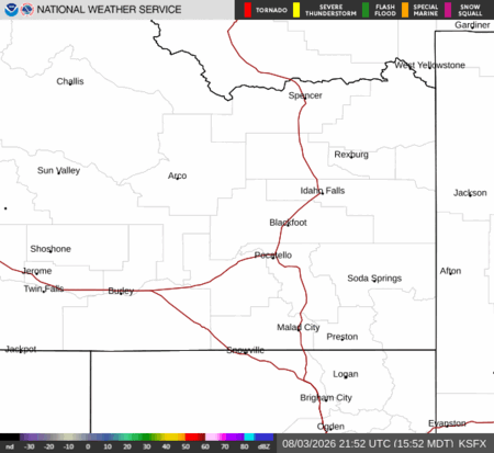 latest image of Pocatello,ID. radar
