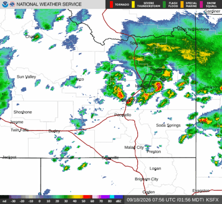 latest image of Pocatello,ID. radar