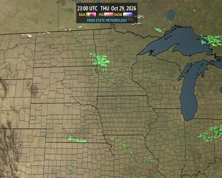 latest image of Northcentral radar