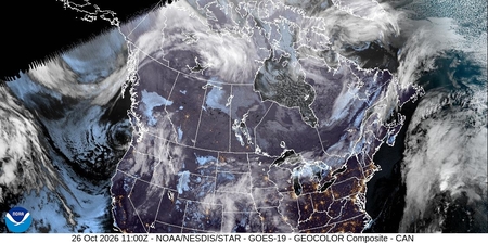 latest image of Canada geocolor