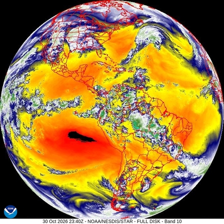 latest image of Eastern N. America water vapor