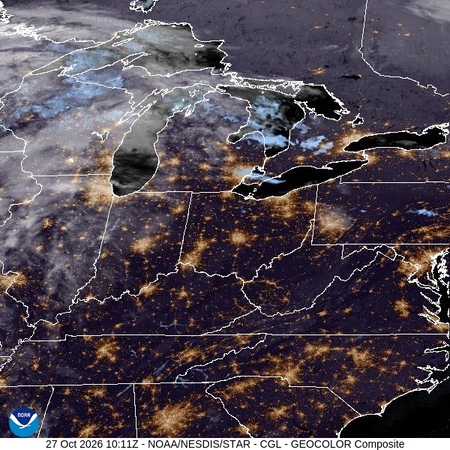 latest image of Central Great Lakes  geocolor