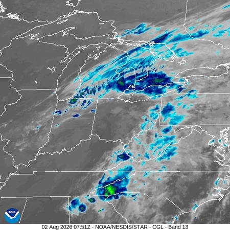 latest image of Central Great Lakes IR