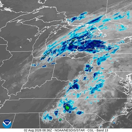 latest image of Central Great Lakes IR