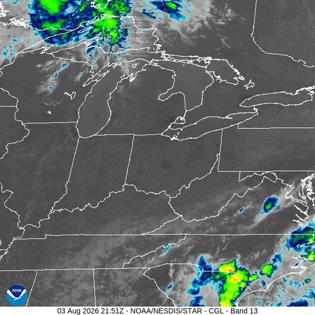 latest image of Central Great Lakes IR