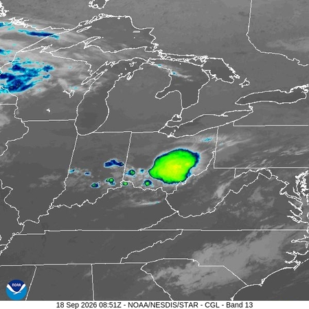 latest image of Central Great Lakes IR