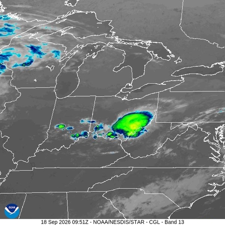 latest image of Central Great Lakes IR