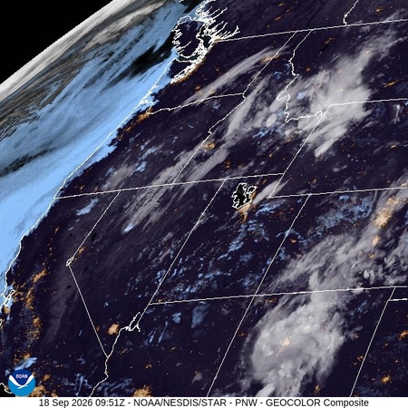 latest image of Pacific Northeast geocolor