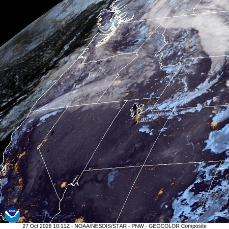 latest image of Pacific Northeast geocolor