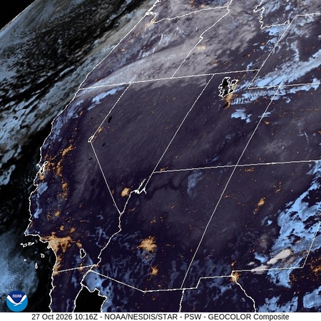 latest image of Pacific Southwest geocolor