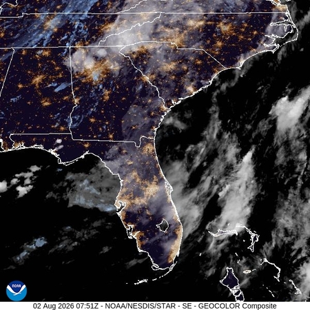 latest image of Southeast geocolor