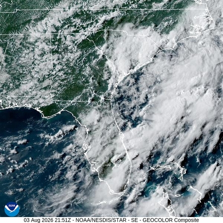 latest image of Southeast geocolor