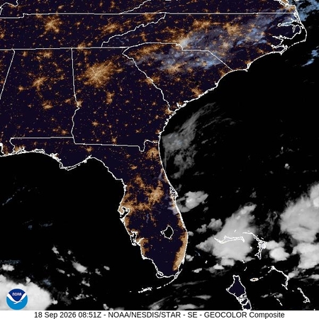 latest image of Southeast geocolor
