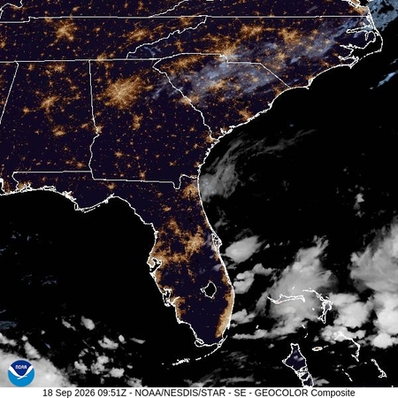 latest image of Southeast geocolor