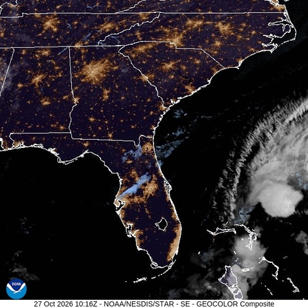 latest image of Southeast geocolor