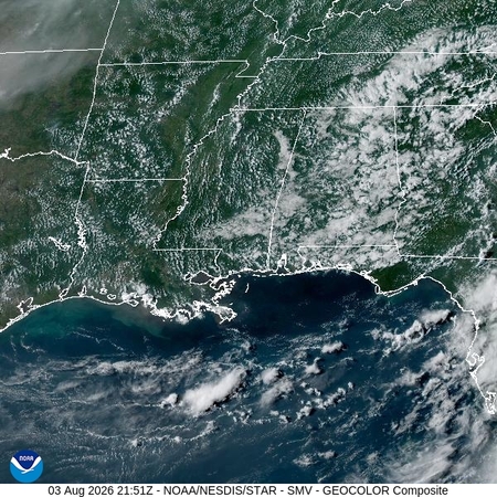 latest image of Lower Miss. Valley geocolor
