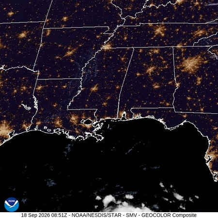 latest image of Lower Miss. Valley geocolor