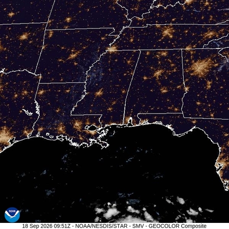 latest image of Lower Miss. Valley geocolor