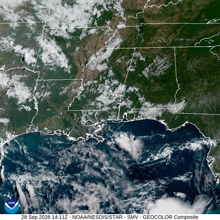 latest image of Lower Miss. Valley geocolor