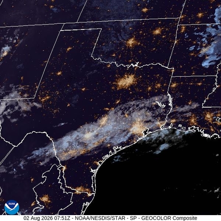 latest image of Southern Plains geocolor