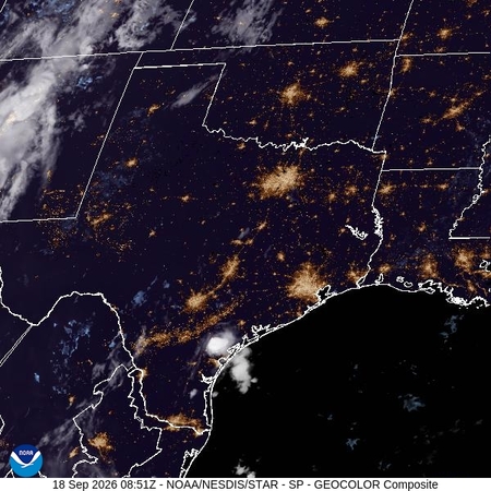 latest image of Southern Plains geocolor